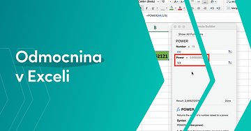 Odmocnina v Exceli
